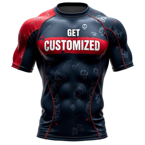 Customized Rash Guard Compression Fit Full Short Sleeves Stretch Lightweight Breathable Digital Print Design Long Lasting <b>Kimono</b> - Product Image 1