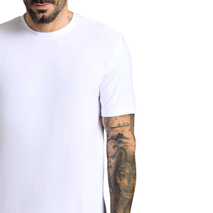 เสื้อยืดคอกลมทรงปกติสำหรับผู้ชาย น้ำหนัก 180 กรัม ผ้าถักระบายอากาศ ป้องกันการเกิดขุย ลายเรียบ สไตล์ลำลองสมาร์ท - Product Image 4
