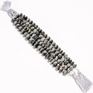 Cuentas de ojo de gato, cuentas lisas Rondelle de ojo de gato verde, cuentas de piedras preciosas de ojo de gato, cuentas de ojo de gato verde para hacer joyas - Product Image 1