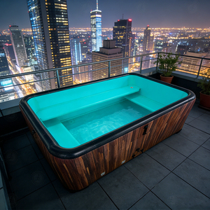 Piscina Gonfiabile Portatile Grande in Legno per Esterni, Design Popolare 2026, Resistente, per Adulti - Product Image 5