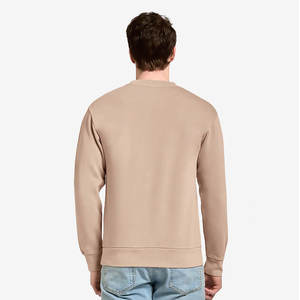 Men Crew Grey Long Sleeve Ribbed Hem and Cuffs Subtle Logo Pocket <b>Sweatshirt</b> - Product Image 5