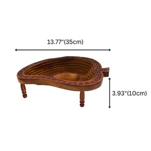 Handcrafted Natural <b>Wooden</b> Bowl for Eco-Friendly Home Kitchen Salad & Fruit Serving <b>Rustic</b> Look <b>Dining</b> <b>Table</b> Decor - Product Image 2