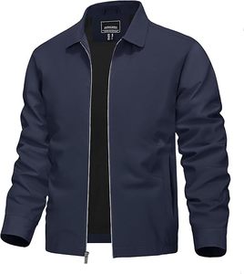 Chaqueta Cortavientos de Nailon para Hombre de Alta Calidad OEM, Elegante Cuello Alto, Larga, Delgada, Servicios de Moda al por Mayor - Product Image 1