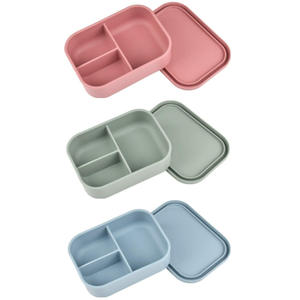 Reusable Eco-friendly Food Grade Silicone Snack <b>Box</b> with Leak-Proof Seal and Portable Design - Product Image 1