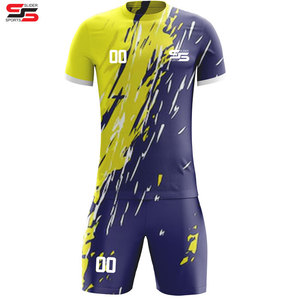 Uniformes de Fútbol Personalizados al por Mayor, Diseño Personalizado, Impresión por Transferencia de Calor, 100% Poliéster, Antibacterianos, de Secado Rápido, sin Mangas - Product Image 1