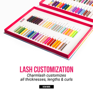 Extensiones de pestañas de visón de alta calidad CharmLash, rizo CC largo Natural, grosor personalizable 0,03/0,05/0,07, caja personalizada al por mayor - Product Image 3