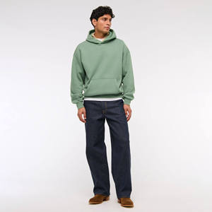Sweat-shirt à capuche oversize pour homme en molleton français 100% coton, uni, vierge, de haute qualité, avec logo personnalisé - Product Image 2