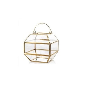 Caja de almacenamiento de cajones de maquillaje de vidrio y metal de diseño ventajoso para pinceles de maquillaje Uso de perfume - Product Image 3