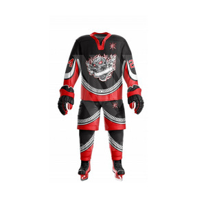 Uniformes de hockey sur glace pour hommes légers et respirants 100% polyester pour logo personnalisé Vente chaude OEM Uniforme de hockey sur glace - Product Image 2