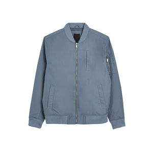 Chaqueta de Cuero Genuino Desgastado para Hombre, Estilo Bomber, Mangas Acolchadas, Estilo de Vuelo Vintage - Product Image 1