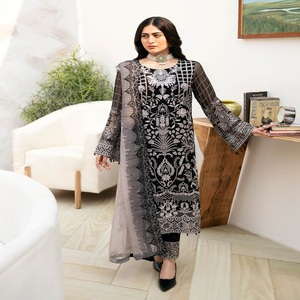 Designers Pakistani Salwar Kameez Ramsha Vol A-8 <b>Women's</b> Indian <b>Kurta</b> Set for <b>Women</b> Suit Elegant Pakistani Suits and Dresses - Product Image 3
