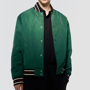 Nueva chaqueta de invierno al por mayor, chaqueta Bomber Letterman de talla grande, chaqueta de satén de Color personalizado, chaqueta Bomber de invierno de béisbol Reversible - Product Image 2