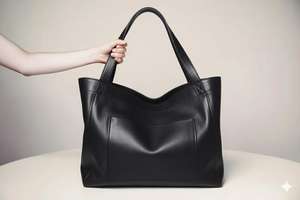 Bolsos de Mano Personalizables de Cuero Genuino Hechos a Mano, Bolsos de Hombro Ejecutivos para Oficina y Negocios, Color Personalizado - Product Image 4