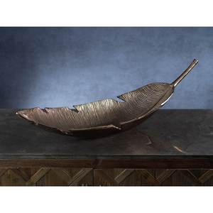 AK latón Metal decorativo plata níquel hoja curva forma bandeja para servir para la decoración de la Mesa del hogar utensilios de cocina - Product Image 1