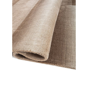 Hand Loom Nylon Rugs Beige Brown <b>Jean</b> Collection HNL-44-Striped Abstract Rectangle for Home for Bedroom Living Teenagers' - Product Image 2