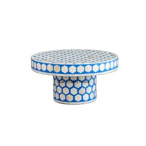 แท่นวางเค้กหินอ่อนสีขาวชุบเดี่ยวสำหรับตกแต่งงานแต่งงาน - Product Image 6