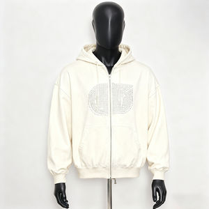 Sudadera con Capucha Personalizada de Algodón 100% Pesado con Bordado de Parche Personalizado para Hombre, Estilo Urbano, Corte Cuadrado - Product Image 3