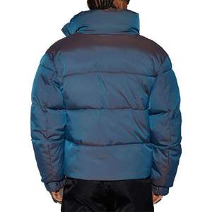 Men's Stand Collar Canvas Puffer <b>Jacket</b> with Custom Logo Latest Design <b>Padded</b> Bubble <b>Jackets</b> for Adults on Sale - Product Image 5