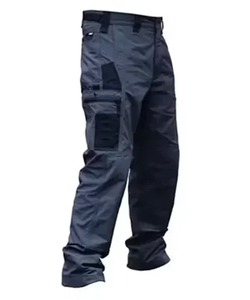 Pantalon cargo en toile respirant et écologique pour homme, pantalon de travail multi-poches, 100% coton, taille élastique, vêtements d'hiver - Product Image 6