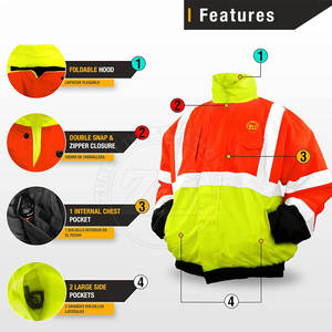 Équipement de sécurité haute visibilité réfléchissant, fabriqué avec des LED étanches de qualité supérieure, classe 1 ANSI, service OEM, livraison directe d'usine, en stock. - Product Image 4