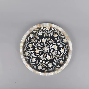 Bandeja de incrustaciones de hueso de forma Rectangular para manualidades, bandeja decorativa para el hogar para mesa de centro, patrón único, prueba de artesanía de hueso - Product Image 1