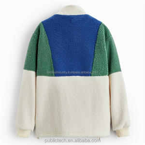 Vestes en toile à capuche imperméables coupe-vent respirantes avec logo personnalisé sur le devant pour hommes en fourrure moelleuse chaude d'automne en gros - Product Image 4