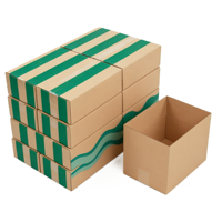 Boîtes d'expédition auto-érectables en carton ondulé personnalisées, matériaux recyclés, fermeture magnétique, logo personnalisé quadricolore, revêtement UV, gaufrage