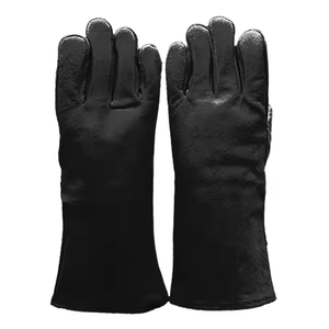 Guantes DE SEGURIDAD DE CUERO dividido de piel de vaca resistente de mejor rendimiento, ignífugos para soldadura, extinción de incendios, barbacoa, uso Industrial - Product Image 6