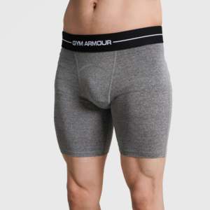 GA Bóxers de Compresión Slim Fit de Talle Medio con Logotipo Tejido, Tejido de Punto, Algodón, Spandex, Nylon, Tallas Desechables XL 3XL (Gris) - Product Image 3