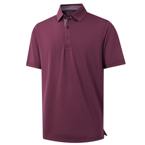 Chemises polo d'été de couleur unie, personnalisées, à la mode, élégantes et imprimées sur toute la surface Chemises polo Slim Fit pour hommes de BD - Product Image 3