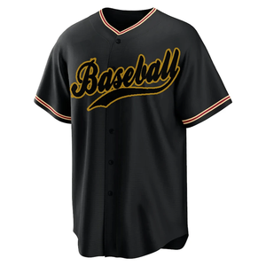 Camiseta de Béisbol Ligera Auténtica de Secado Rápido y Transpirable con Diseño Personalizado en 3D en Morado y Naranja para Softbol - Product Image 1