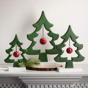 Ornement suspendu de Noël en bois élégant avec finition sans paillettes parfait pour une décoration de fête écologique - Product Image 5