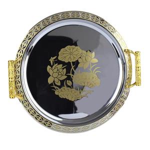 ¡Gran DESCUENTO! Bandeja para servir de diseño increíble, mango decorativo, acabado antiguo, bandeja para servir alimentos de estilo clásico - Product Image 3