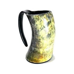 Taza Vikinga de Cuerno de Lujo Premium, Hecha a Mano, Cuerno Natural, Taza de Viaje Ecológica para Vino - Product Image 1