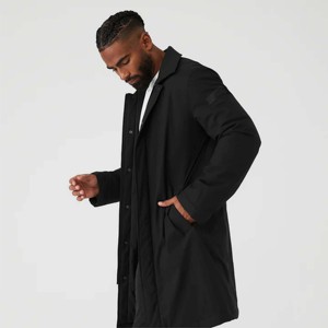 Pardessus léger pour homme-Manteau long coupe-vent et résistant à l'eau à la mode pour le printemps et l'automne - Product Image 5