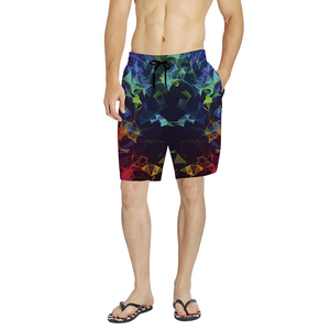 Shorts de plage d'été personnalisés pour hommes, taille élastique, respirants, anti-plis, amples, style hawaïen, décontractés, pour équipe de basketball, en tissu peigné - Product Image 3