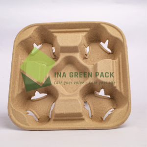 Fabricación de material de pulpa mecánica listo para exportar Portavasos de papel de cartón para llevar hecho en VinaGreen Pack Vietnam - Product Image 5