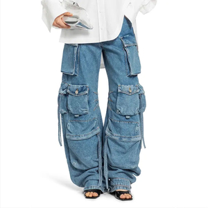 Pantalon décontracté taille haute multi-poches 2026, pantalon large, jean pour femme, jean baggy, pantalon cargo, jean pour femme - Product Image 6