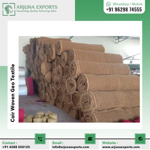 Vente en gros de rouleaux de tissu Geo Textiles tissés en fibre de coco stabilisation du sol et géotextiles de remblai ferroviaire - Product Image 2