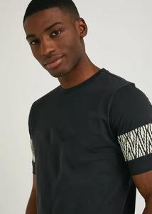 Venta al por mayor verano manga corta 100% algodón camiseta hombres Casual en blanco nueva moda último diseño cuello alto calidad superior hombres camisetas - Product Image 3