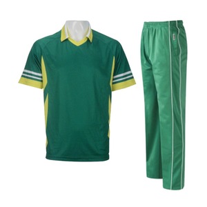 Alta calidad nuevo diseño de poliéster verde impresión logo manga corta deportes logo Polo negro personalizado Cricket Jersey - Product Image 3