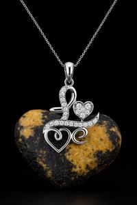 Kanta Gems Jewels Modelo KGJP-06 Colgante Corazón Cristiano de Plata de Ley 925 con Vermeil de Oro de 14K y Diamantes CZ Pavé, Elegancia y Amor - Product Image 6