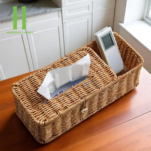 Wholesale High Quality Natural <b>Rattan</b> <b>Tissue</b> <b>Box</b> <b>Cover</b> with Lock Decorative Bathroom Holder Made in Vietnam Custom Logo - Product Image 5