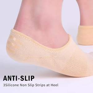 ถุงเท้ายาวถึงข้อเท้าสำหรับผู้หญิงและผู้ชาย, ถุงเท้าลำลองกันลื่นไม่ลื่นดีไซน์ใหม่ถุงเท้าซับในที่มองไม่เห็น - Product Image 5