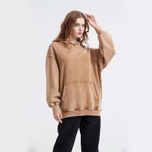 Trendy Vintage Old Heavyweight Women Hoodie Loose <b>Washed</b> High Quality Best Selling in Casual Style <b>gym</b> fitted ladies hoodies - Product Image 4