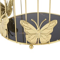 Support de rangement carré doré en métal pour cosmétiques, polyvalent pour mariages, anniversaires, gâteaux et fruits