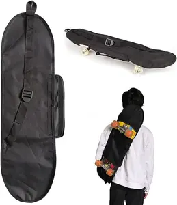 高品质定制低价聚酯运动设计师印花行李袋耐用长板滑板背包手提袋