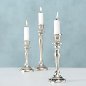 Best Seller Aluminium <b>Taper</b> <b>Candle</b> Holder for Home and Wedding Party Decorative Tabletop White Coated <b>Candle</b> <b>Taper</b> - Product Image 6