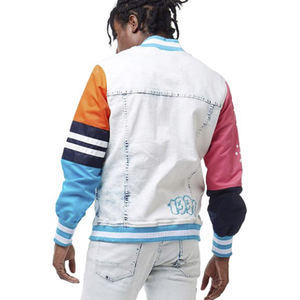 2025 OEM personnalisé mélange de laine Chenille broderie Baseball Letterman Bomber Varsity Jacket décontracté Hip Hop Style hiver Patchwork - Product Image 2