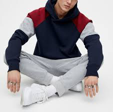 2025ชุดกีฬาผ้าฝ้าย2ชิ้นสำหรับผู้ชายชุดกีฬาผ้าคอตตอนมีฮู้ดสำหรับผู้ชายสไตล์ใหม่โลโก้ขายส่ง - Product Image 3